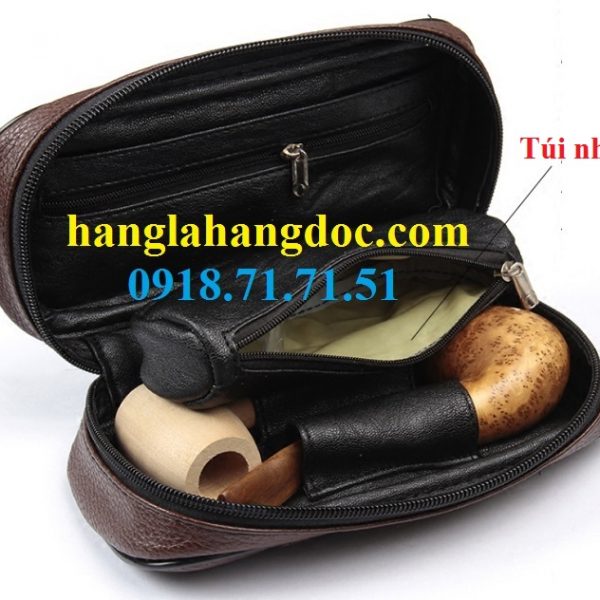 Bao da PU đa dụng đựng tẩu chính hiệu Vauen (Genmay) 4 ngăn