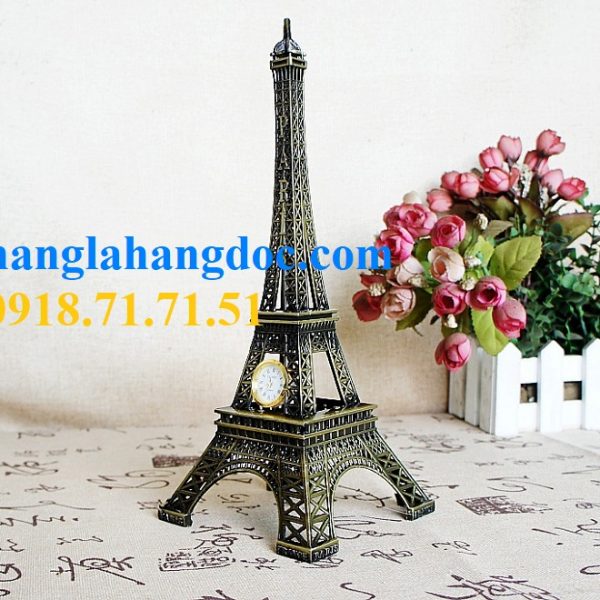 Mô hình tháp Eiffel cao 25cm có đồng hồ