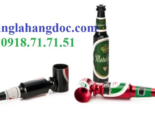 Ống điếu kim loại hình chai bia (cỡ đại) hút thuốc lào